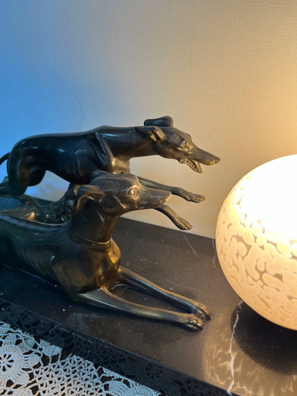 Art Deco Greyhound Lamp