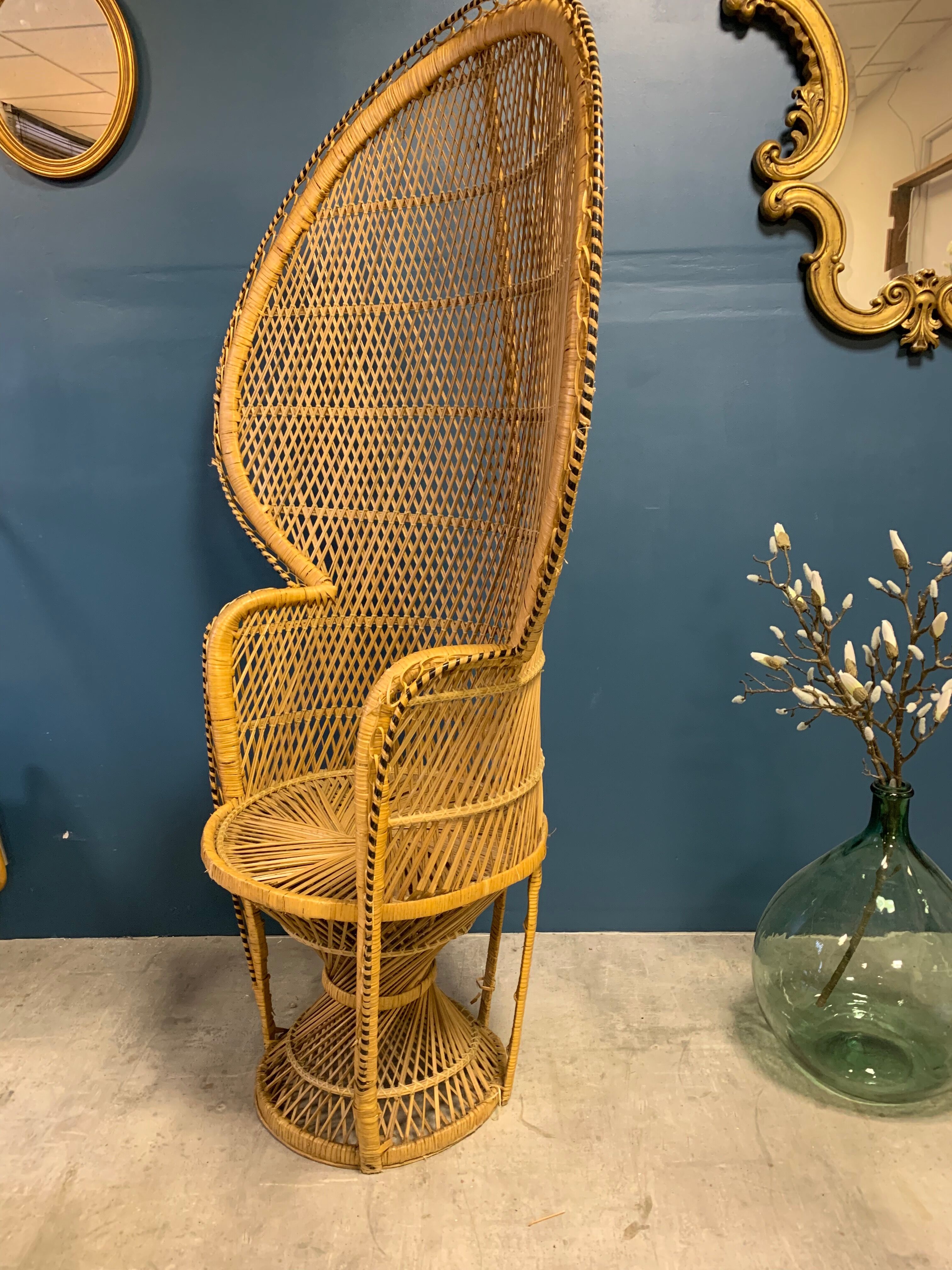 Emmanuelle chair in rattan 70s