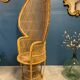 Fauteuil Emmanuelle en rotin années 70