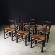 French Provincial Dining Chairs by Charles Dudouyt, France, 1940s, Set of 6