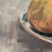 Nature morte aux pommes circa 1930, tableau à l'huile sur toile