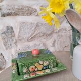 Antique butter dish in slip