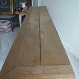 Old solid oak console waxed finish