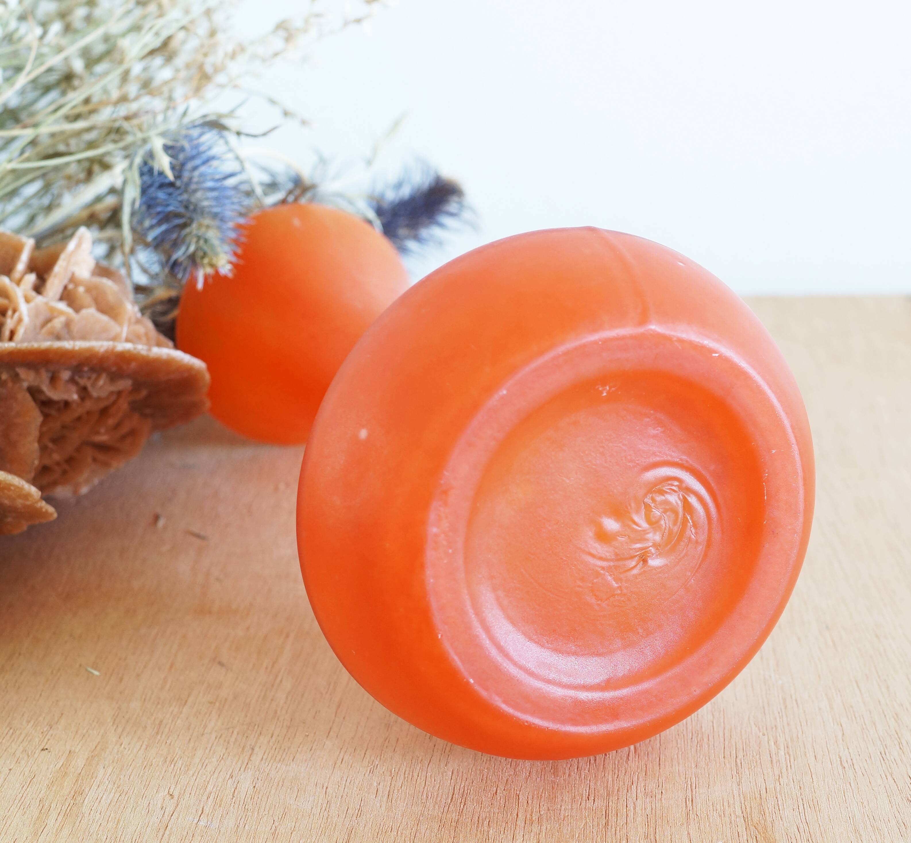 Art Nouveau vase in orange glass paste