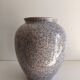 Vase vintage en céramique mouchetée rose, gris & noir – années 60/70