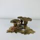 Bougeoir laiton trio de fleurs, vintage