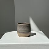 Large gray Indonesian ceramic mug