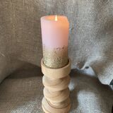 Wooden candle holder