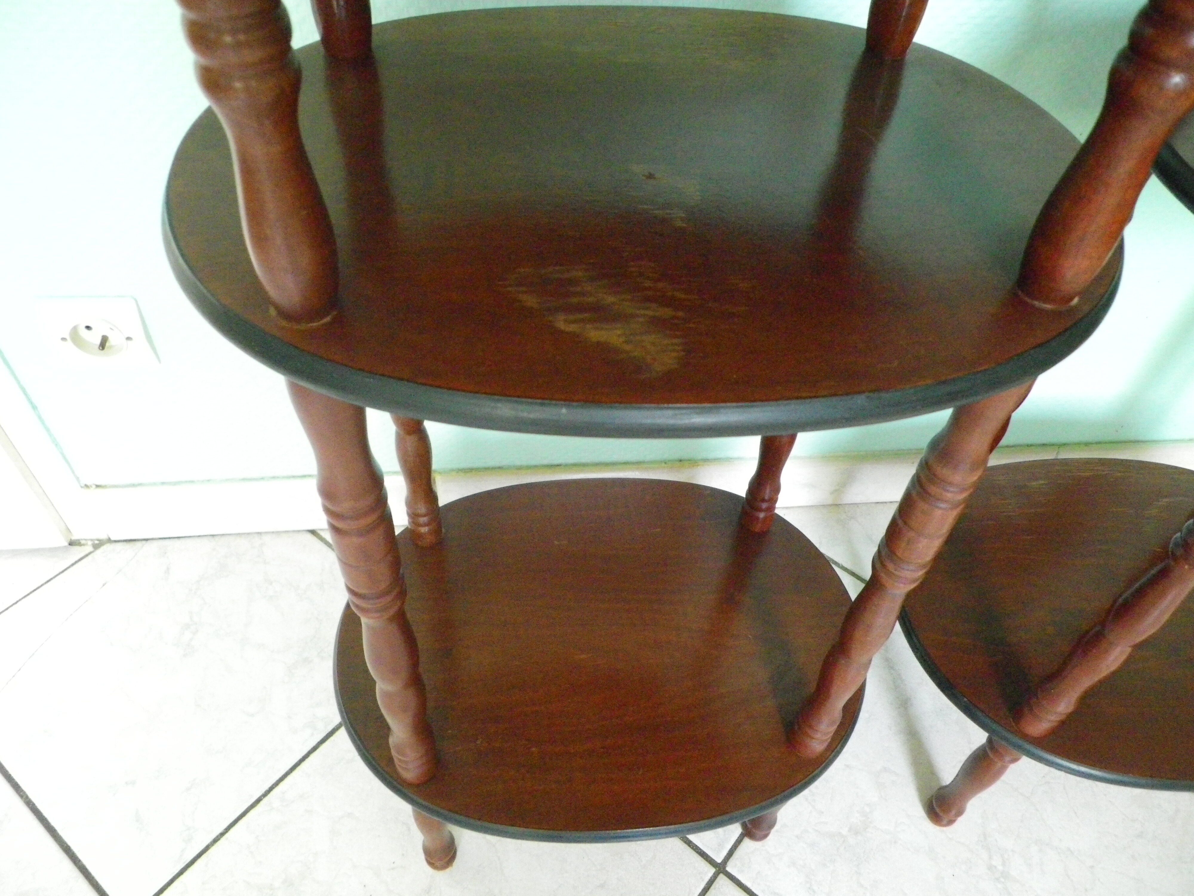 Telephone extra cabinet, wooden, 3 trays, 1 drawer