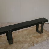 Wood and metal bench