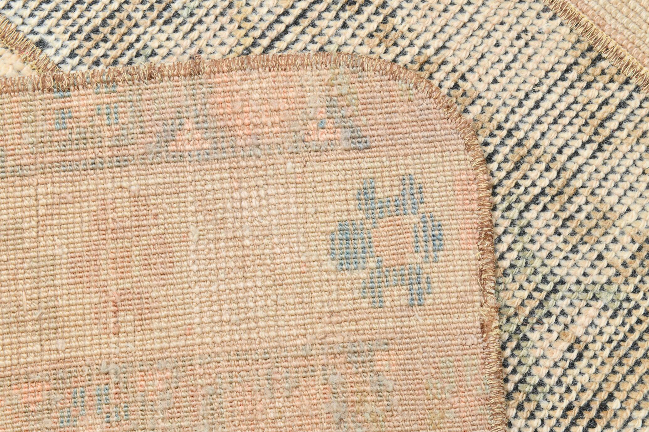 Vintage Brown Beige Turkish Vintage Runner Rug, 67x254Cm