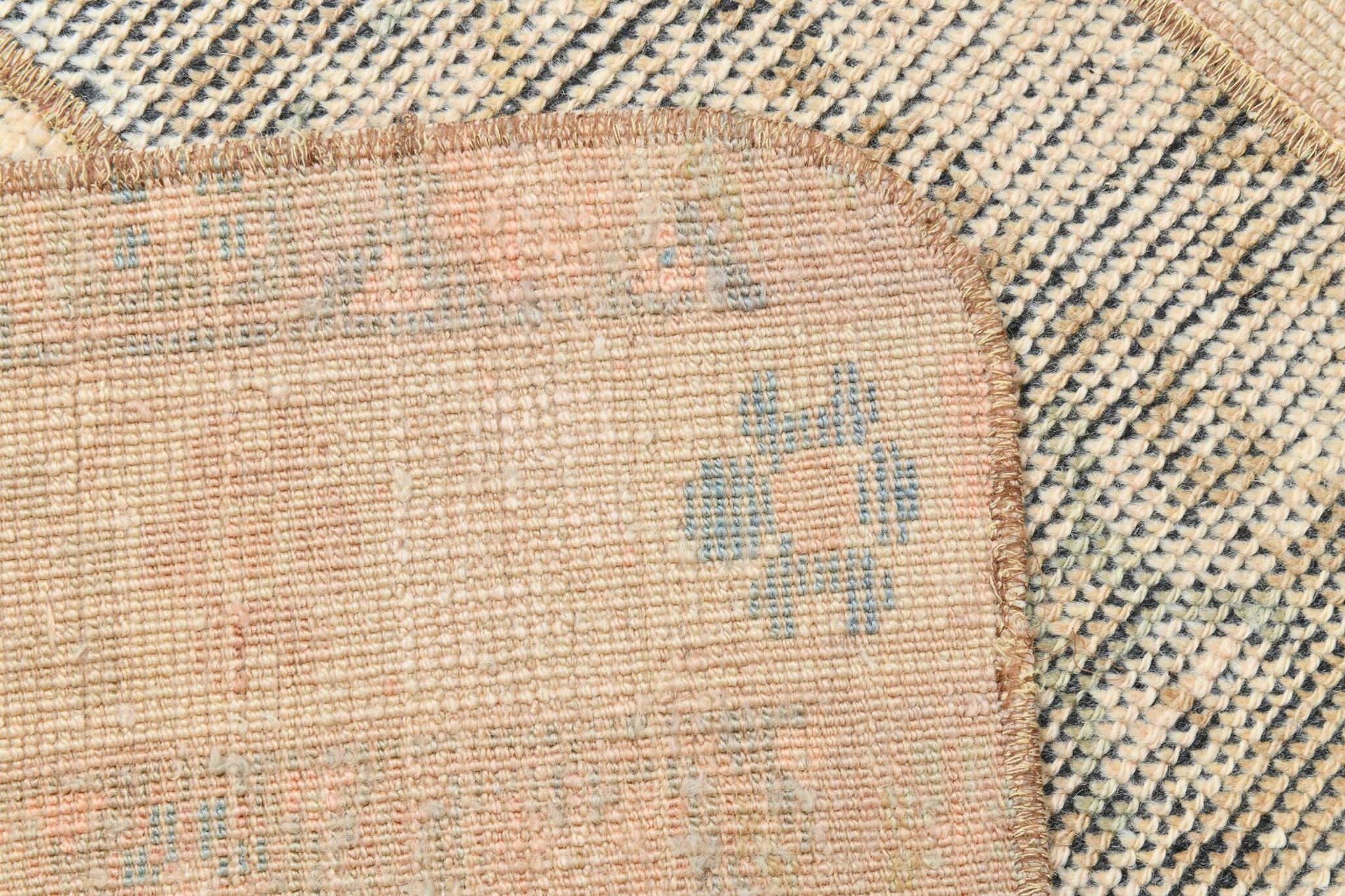 Vintage Brown Beige Turkish Vintage Runner Rug, 67x254Cm