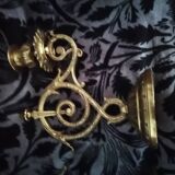 Pair of old bronze candlestick