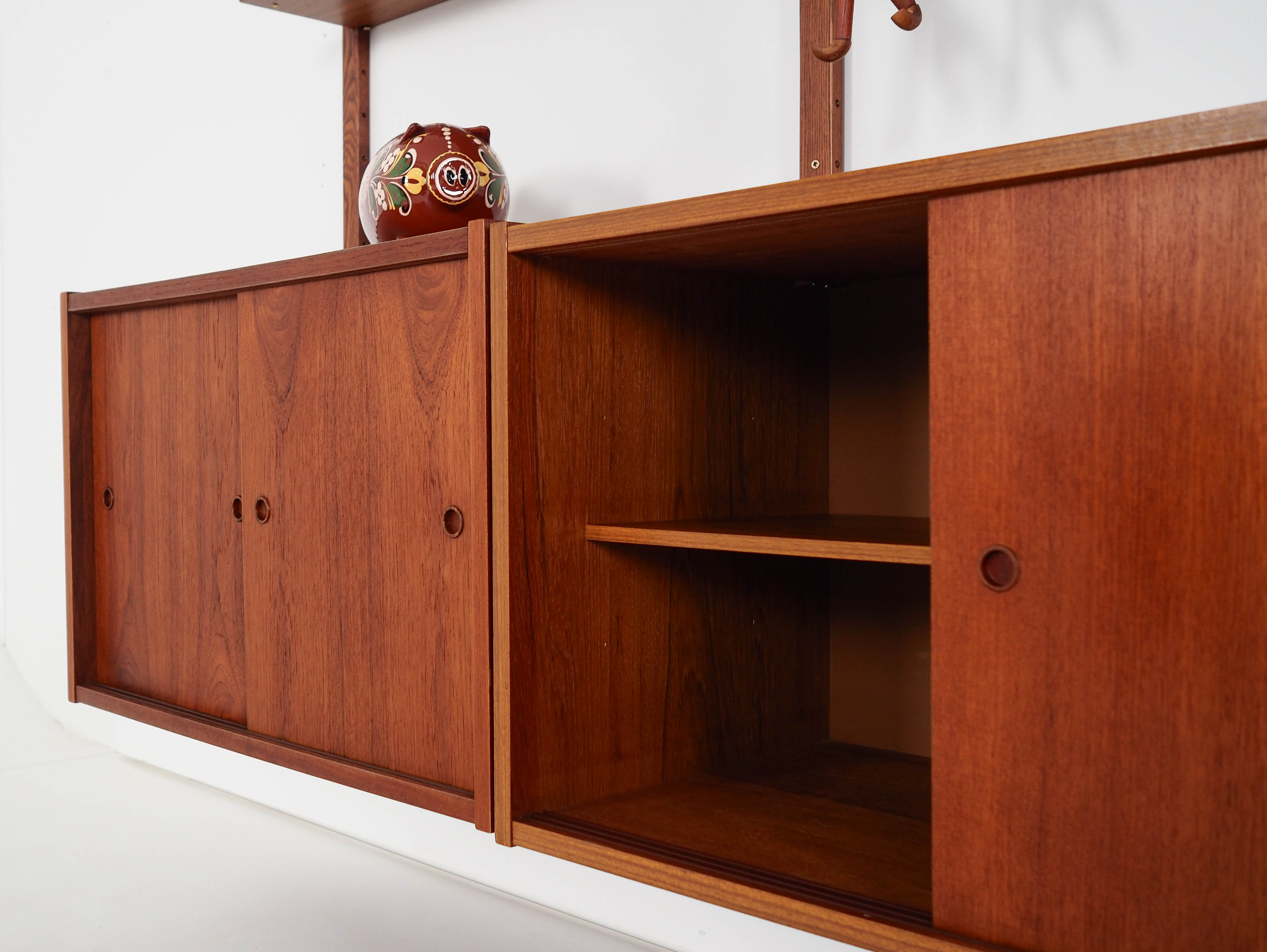 Teak modular bookcase PS System, Danish design, 1960s, manufactured by Rand