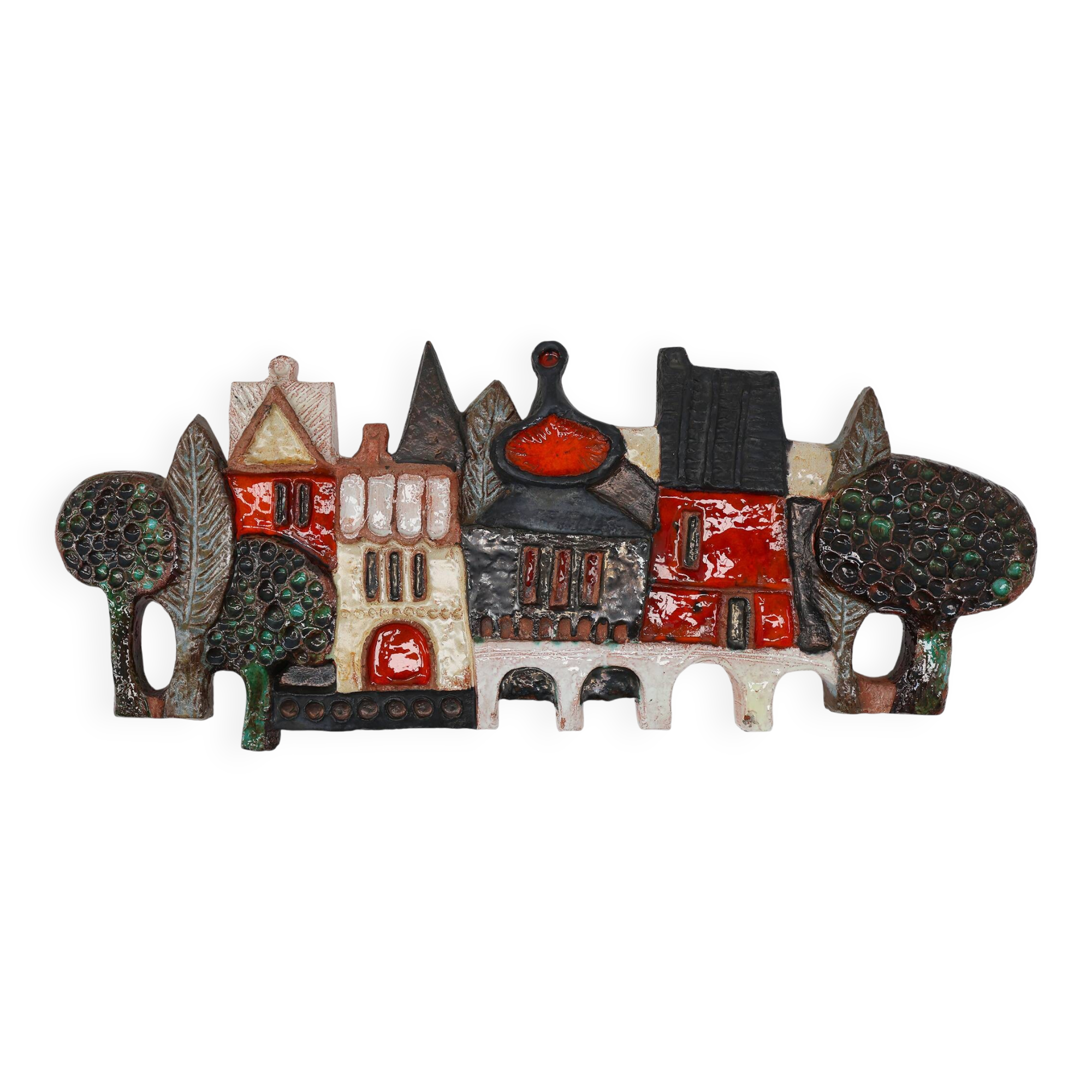 Ceramic wall plaquette by the Belgian Artist Elisabeth Vandeweghe for Ampho