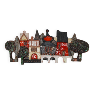 Ceramic wall plaquette by the Belgian Artist Elisabeth Vandeweghe for Ampho