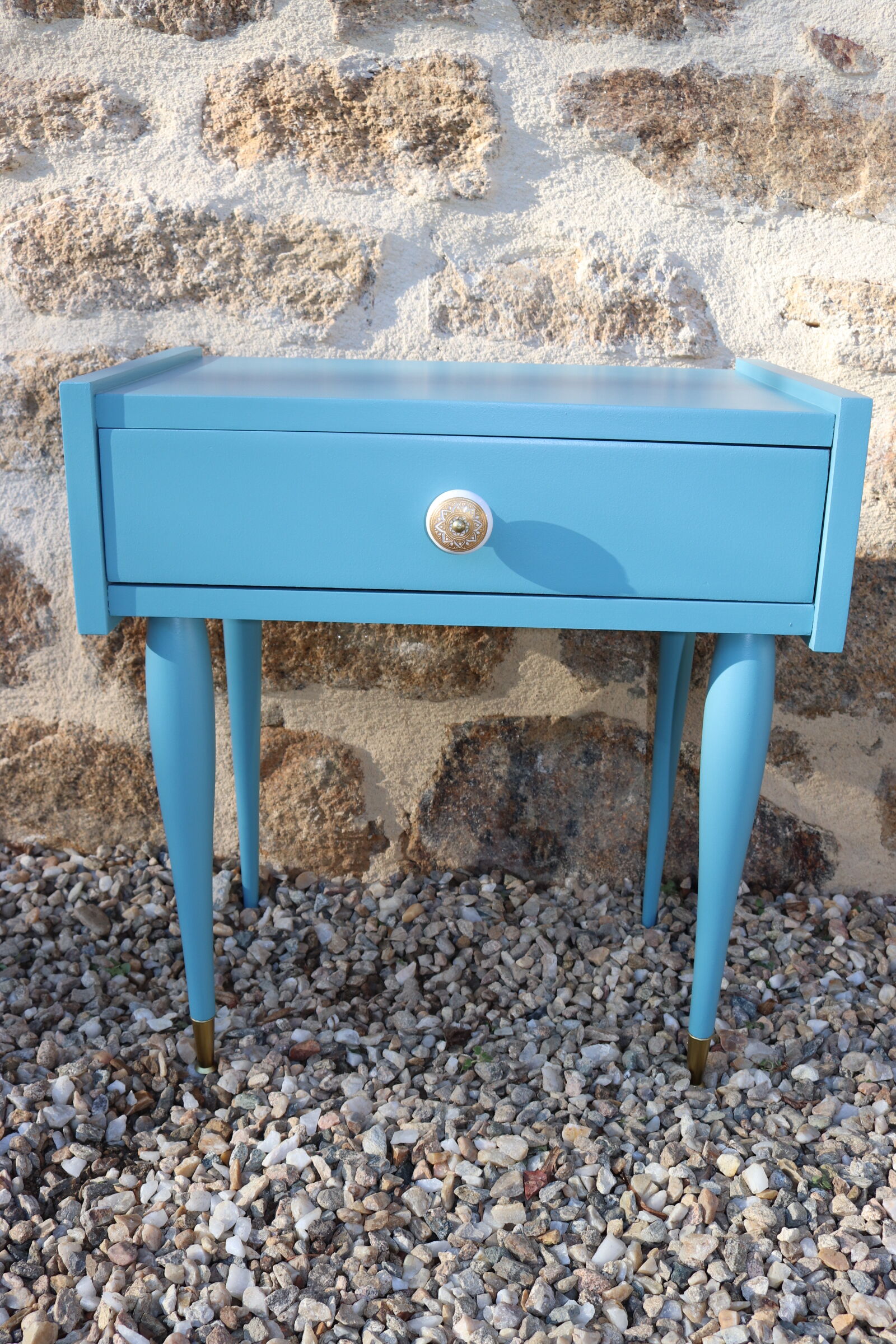 Chevet vintage bleu