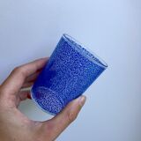 Set of 8 colored water glasses 70s