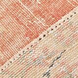 4x7 Red & Salmon Oriental Pattern Vintage Rug, 120x213Cm