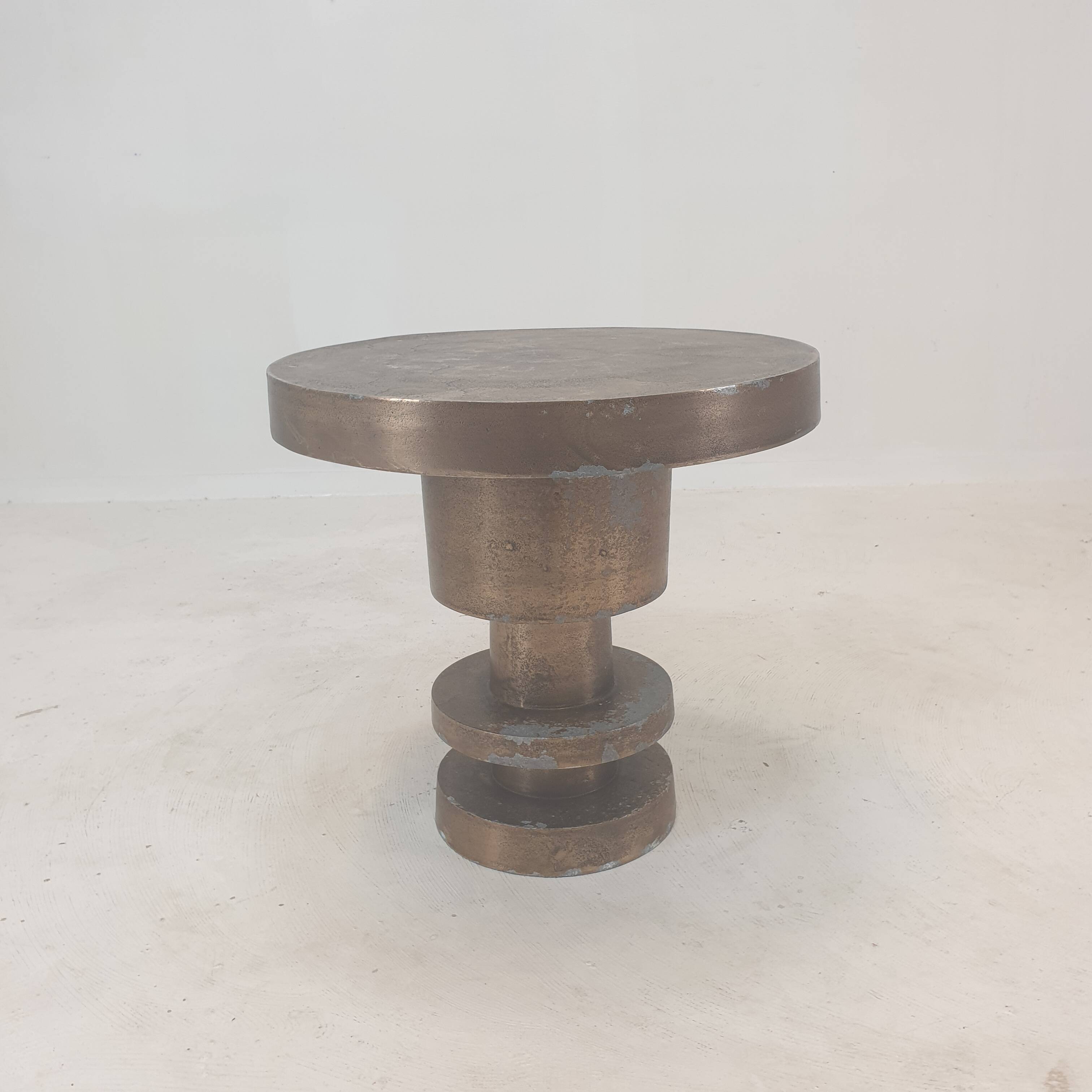 Round Metal Coffee or Side Table, 1970's