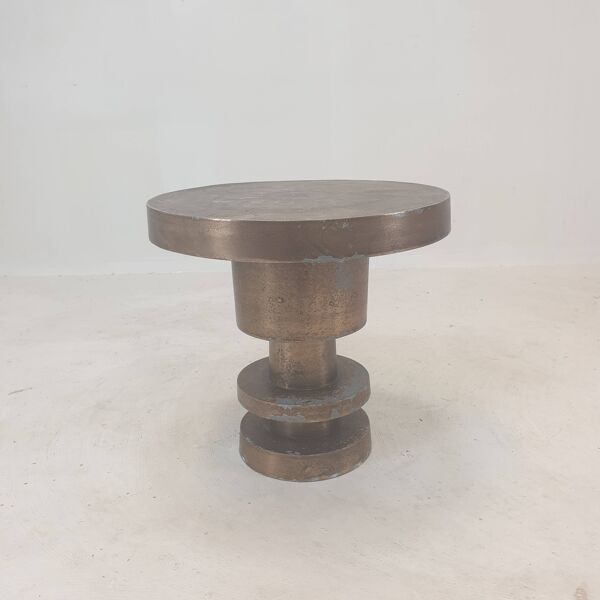 Round Metal Coffee or Side Table, 1970's