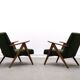 Mid Century Easy Chair Model B - 310 Var in Light Green Buckle