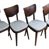 Ensemble de quatre chaises de salle à manger du milieu du siècle des années 1960 par TON