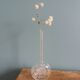 Blown glass soliflore with sandblasted decoration
