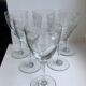 Set of 6 crystal wine glasses engraved 30s