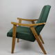 Vintage Velvet Green Armchair  1970s