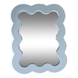 Wavy wood cloud mirror
