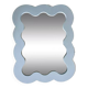 Miroir nuage en bois ondulé