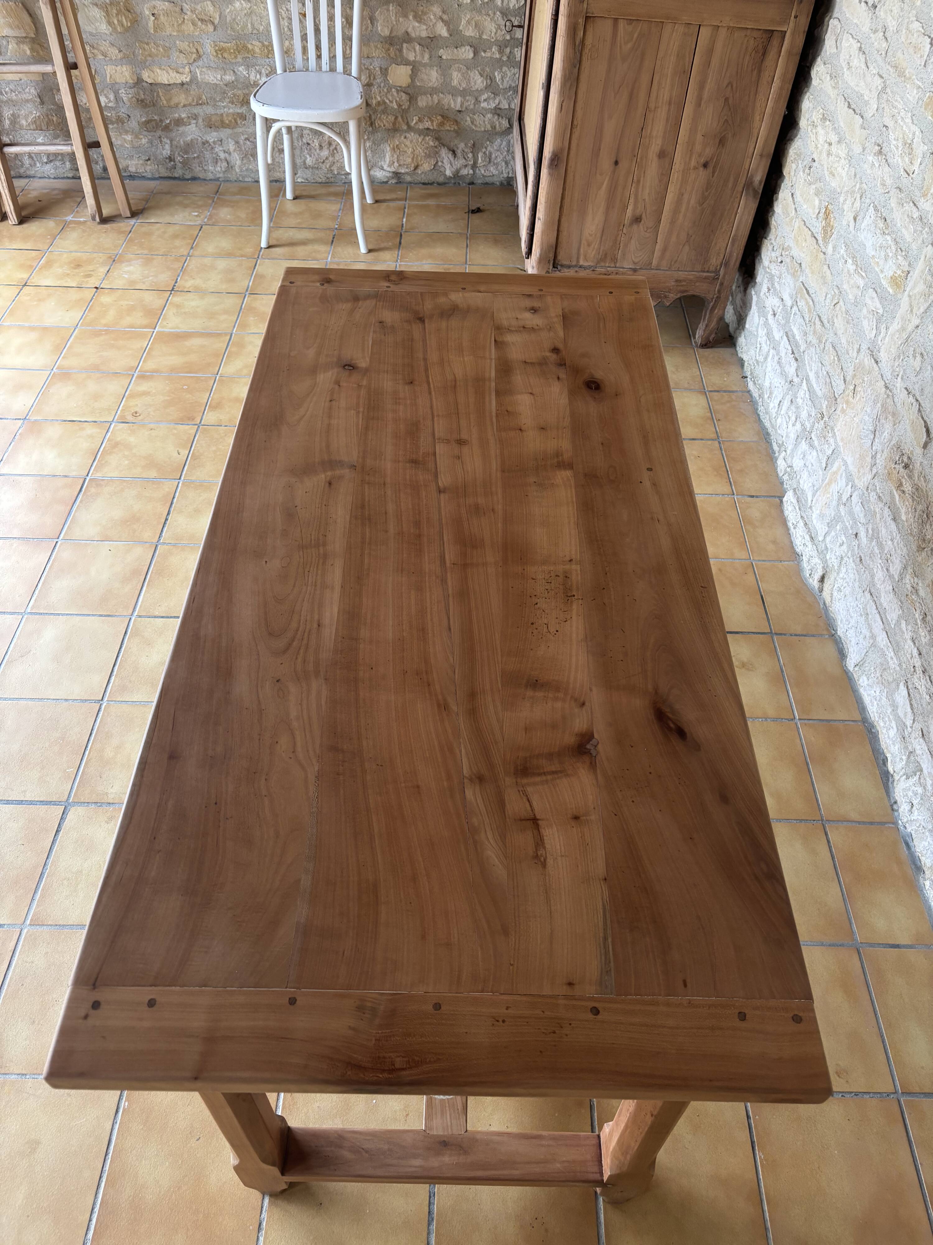 Farm table in cherry wood