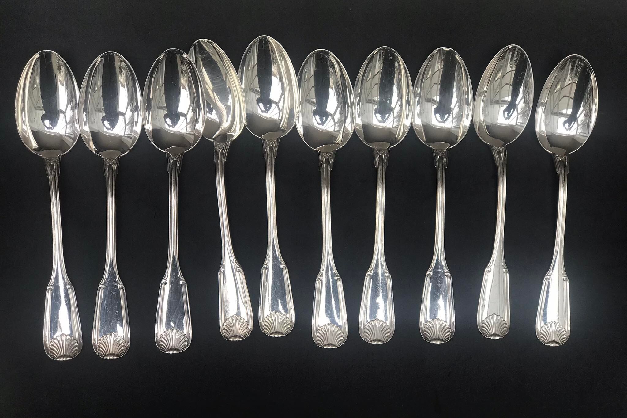 Silver shell cutlery