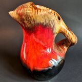 Pitcher in enamelled art ceramic from Vallauris, 1960s