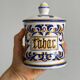 Hand-painted tobacco jar.
