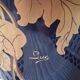 Limoges vase in blue and gold