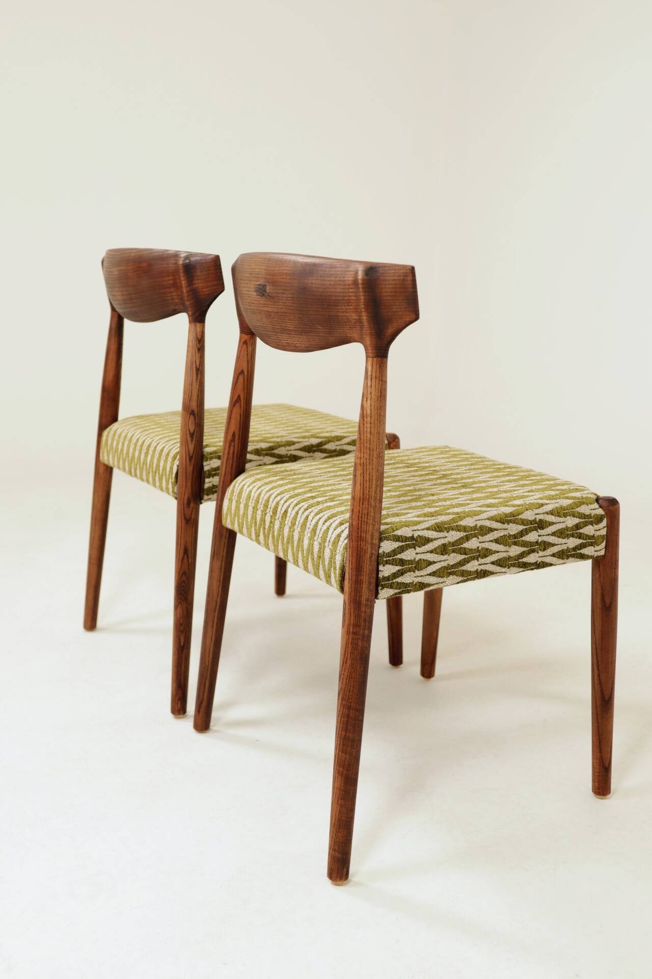Dining chair set of 2 fiore green