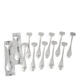 Christofle Pompadour, 12 oyster forks, silver-plated, perfect condition.