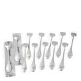 Christofle Pompadour, 12 oyster forks, silver-plated, perfect condition.