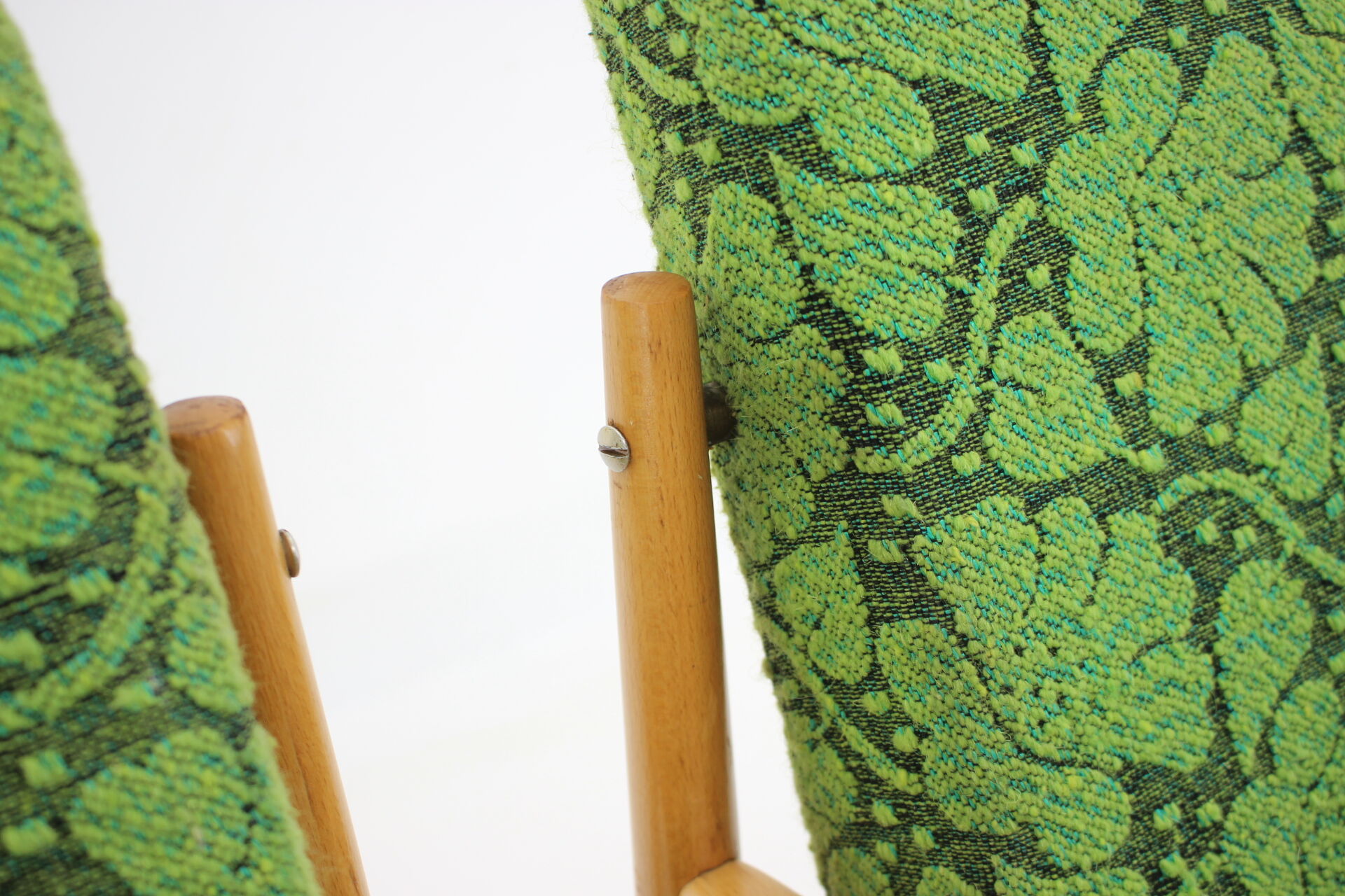 Pair of beech armchairs by ton ,czechoslovakia, 1960
