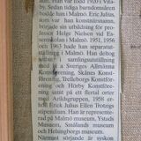 Eric Julius Svensson, Composition moderne suédoise, années 1970, huile sur toile, encadré