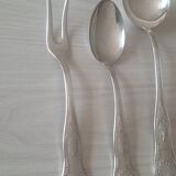 Silver metal service cutlery