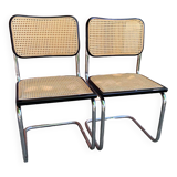 Mid-Century Modern Italian Marcel Breuer B32 Cesca Chair, 70s set of 4