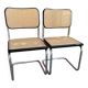 Mid-Century Modern Italian Marcel Breuer B32 Cesca Chair, 70s set of 4