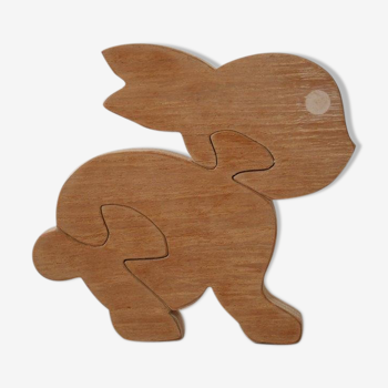 Wooden rabbit puzzle