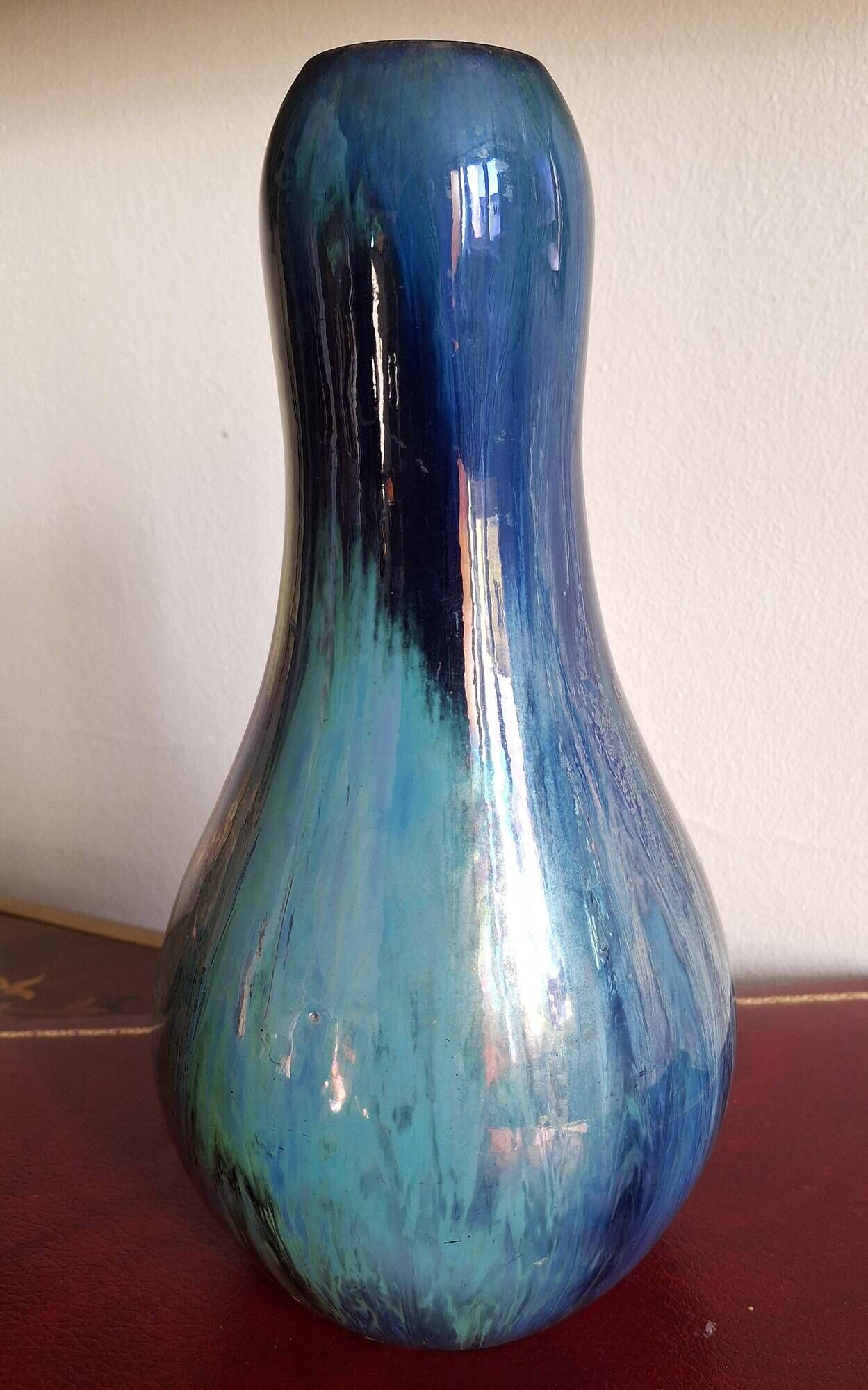 Iridescent vase Alphonse Cythère 1861-1941 26 cm signed Art Deco period 1920