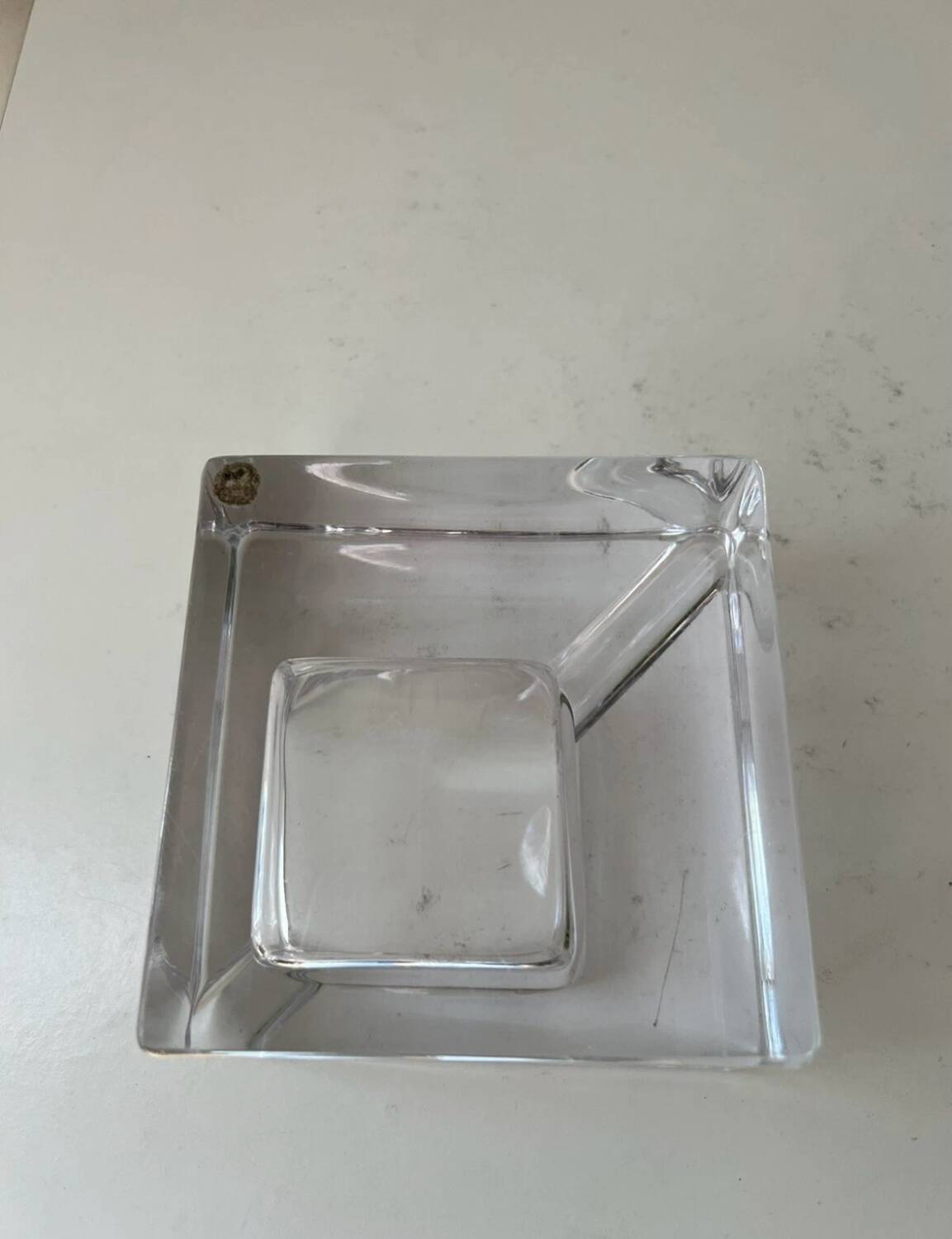 Vintage Sèvres Crystal Cubic Ashtray