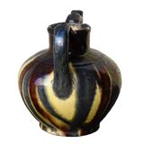 Pichet à eau ou orjol français ancien à glaçure rayée