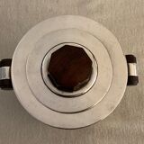 Luc Lanel silver metal and rosewood sugar for Christofle art deco